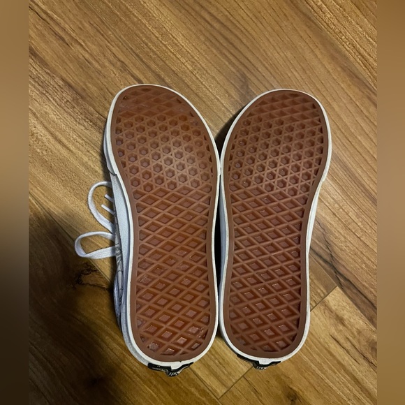 Cream / beige and white floral old Skool vans shoes - Picture 7 of 7